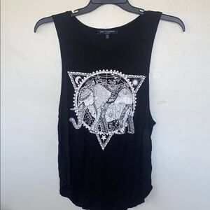 Black Elephant Graphic Tank Top